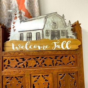 Welcome Fall Table, window stand